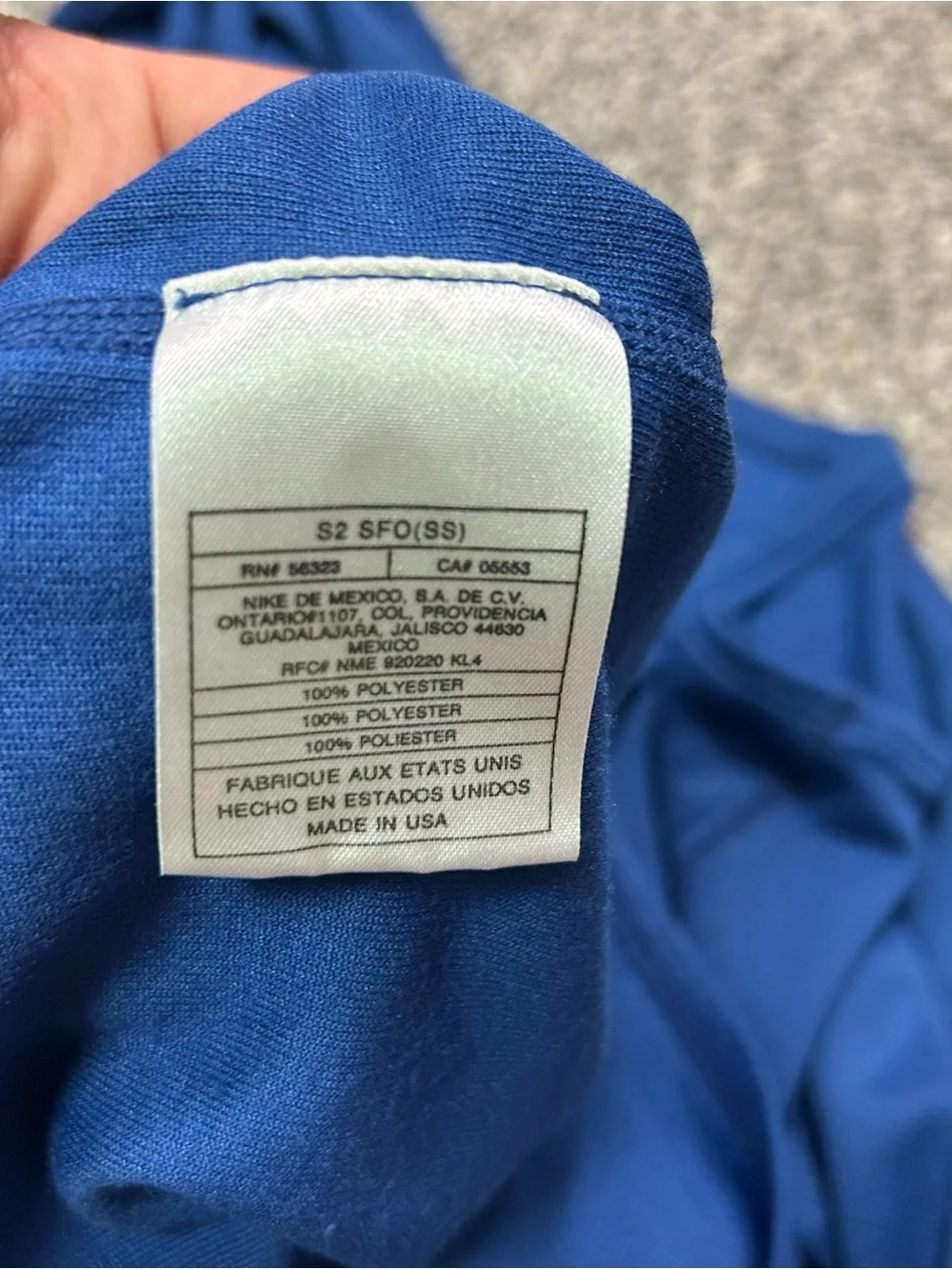 Vintage Nike Shirt Mens M Blue Waffle Knit Thermal Pullover Sweater Swoosh Y2K